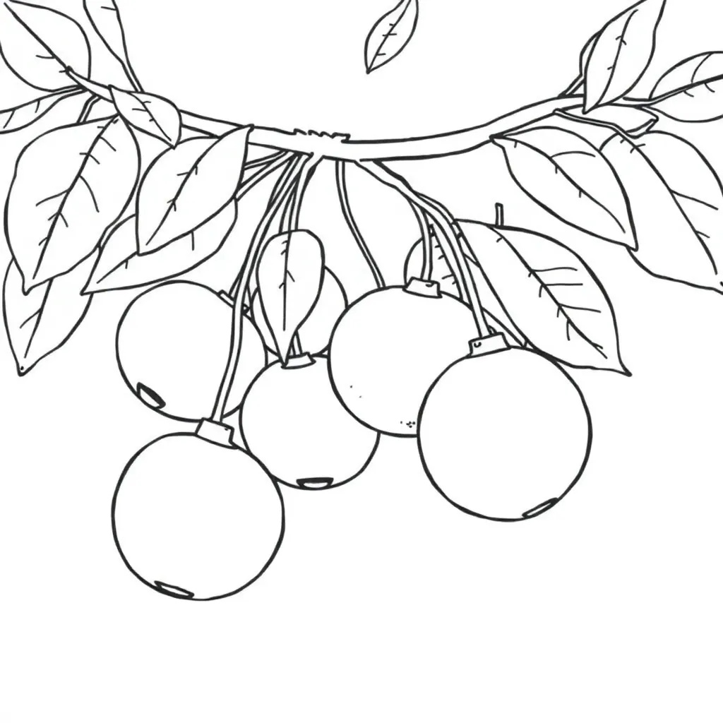 Fruits coloring page