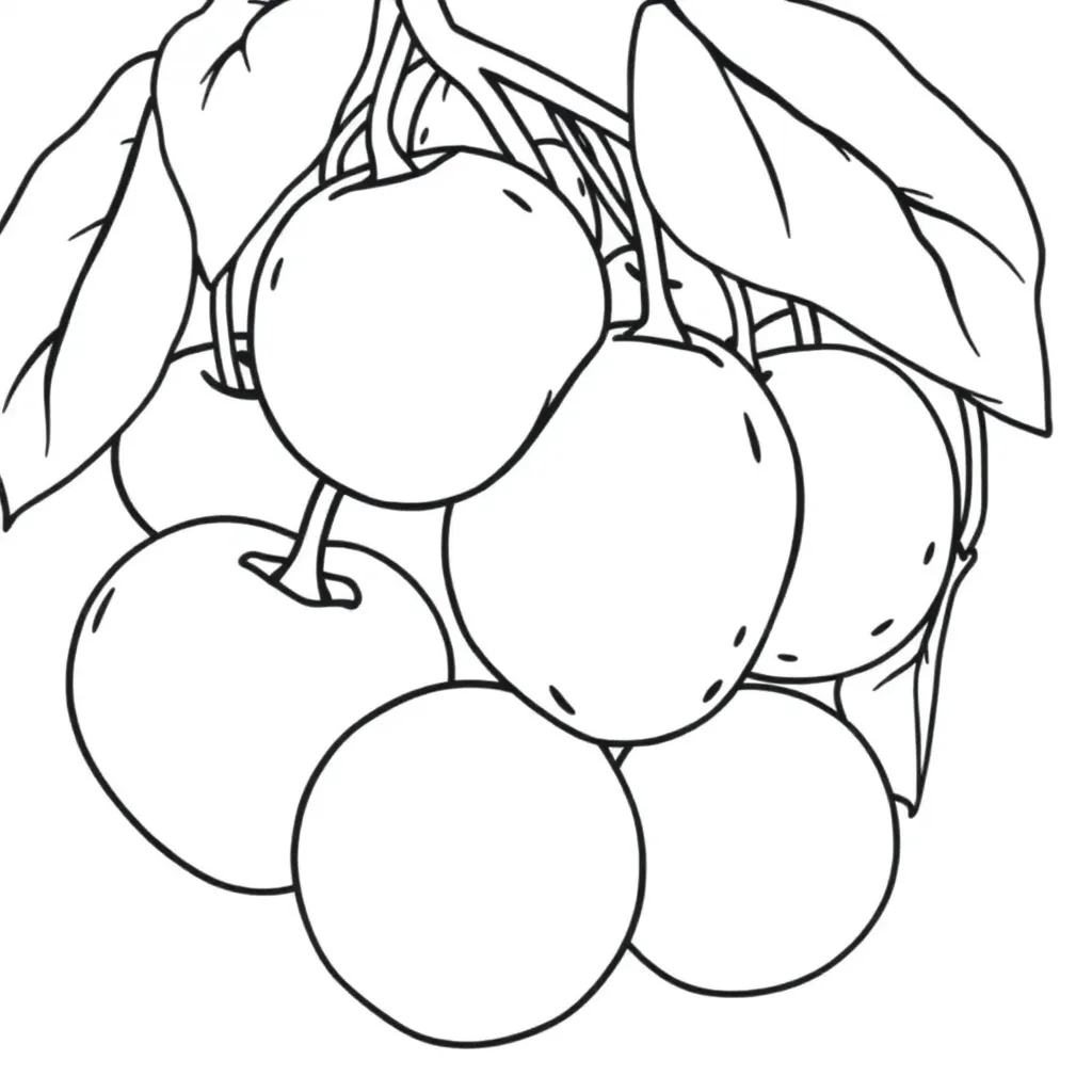 Fruits coloring page