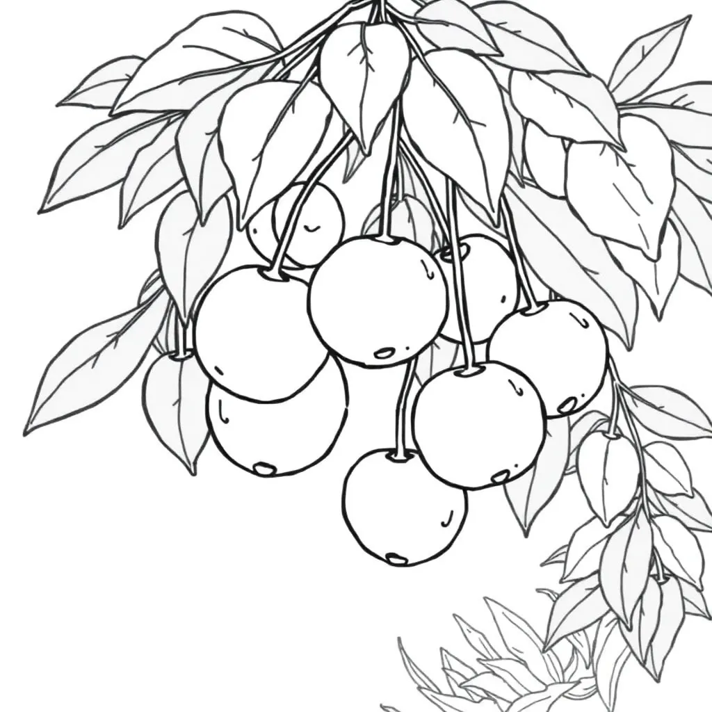 Fruits coloring page