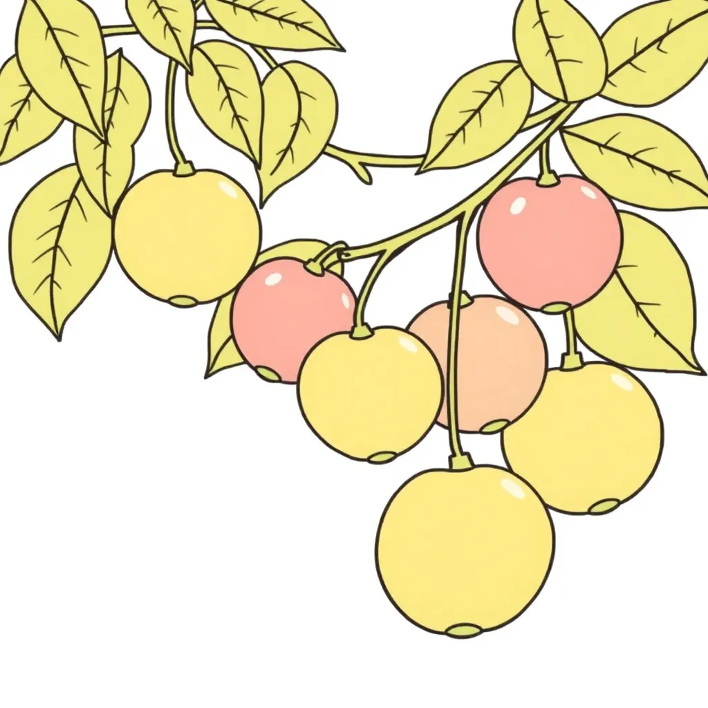 Fruits coloring page