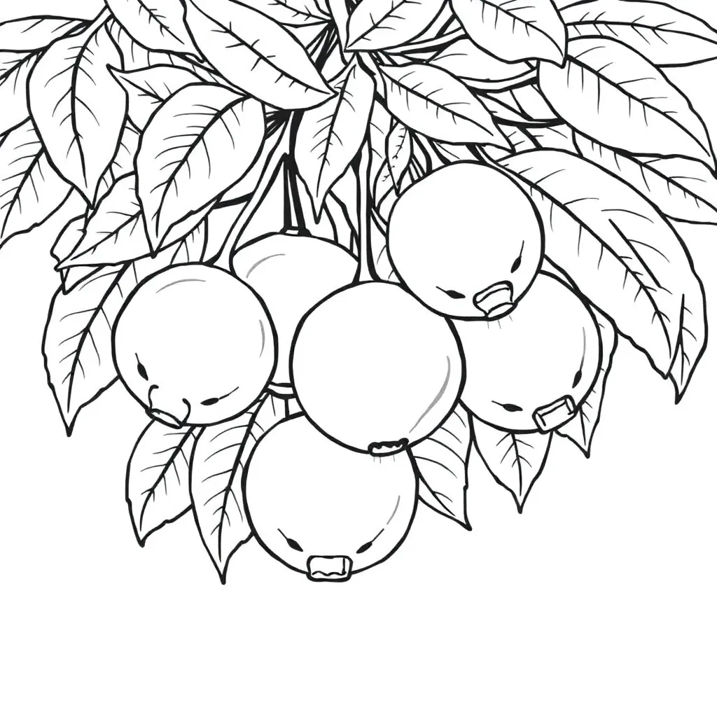 Fruits coloring page