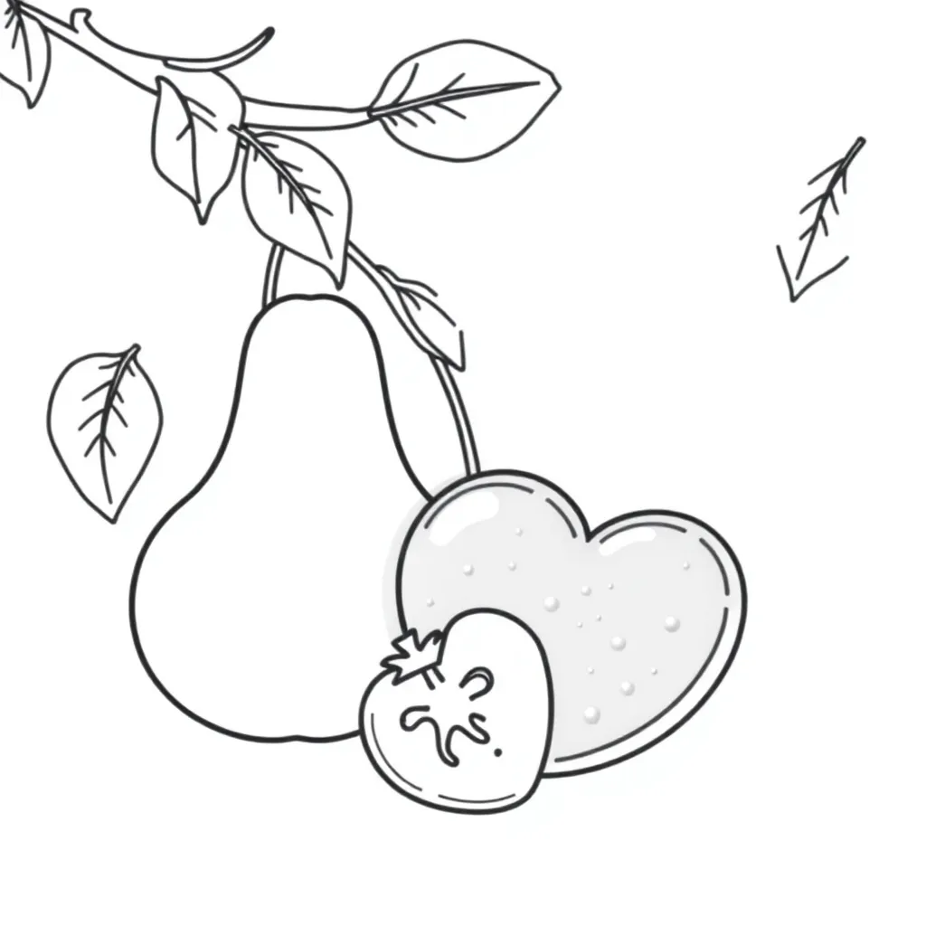 Fruits coloring page