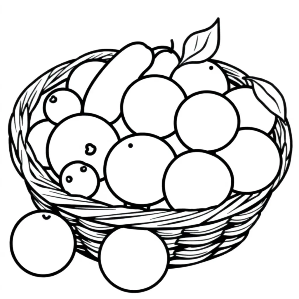 Fruits coloring page