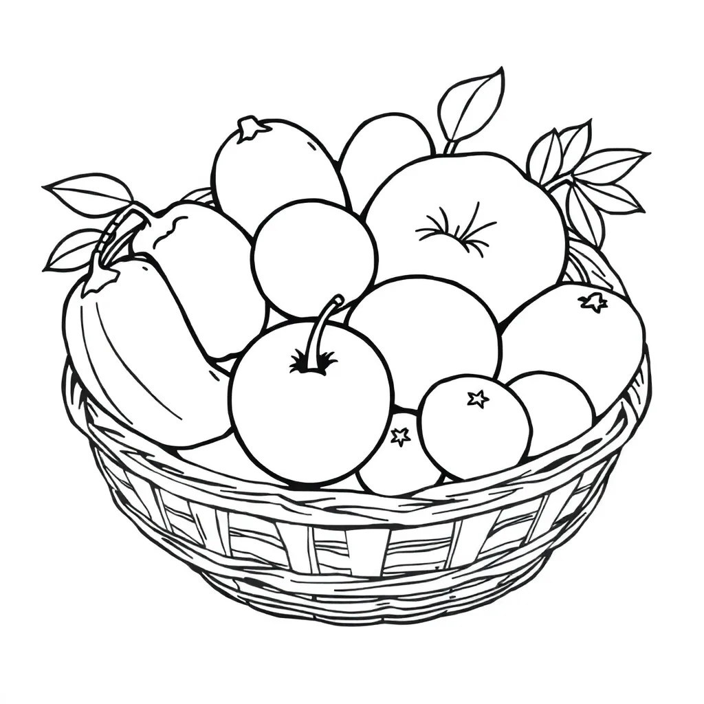 Fruits coloring page