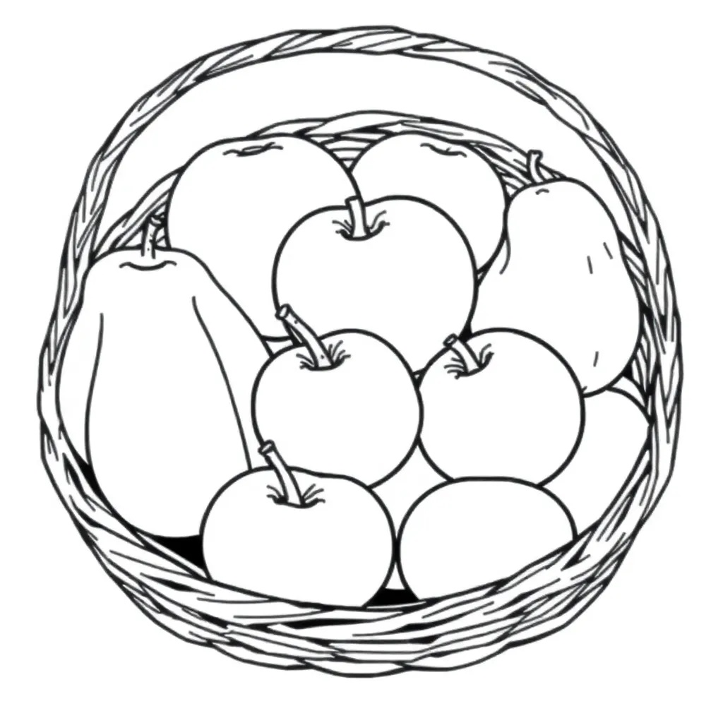 Fruits coloring page