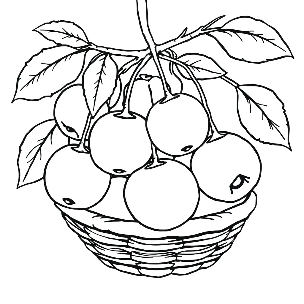 Fruits coloring page