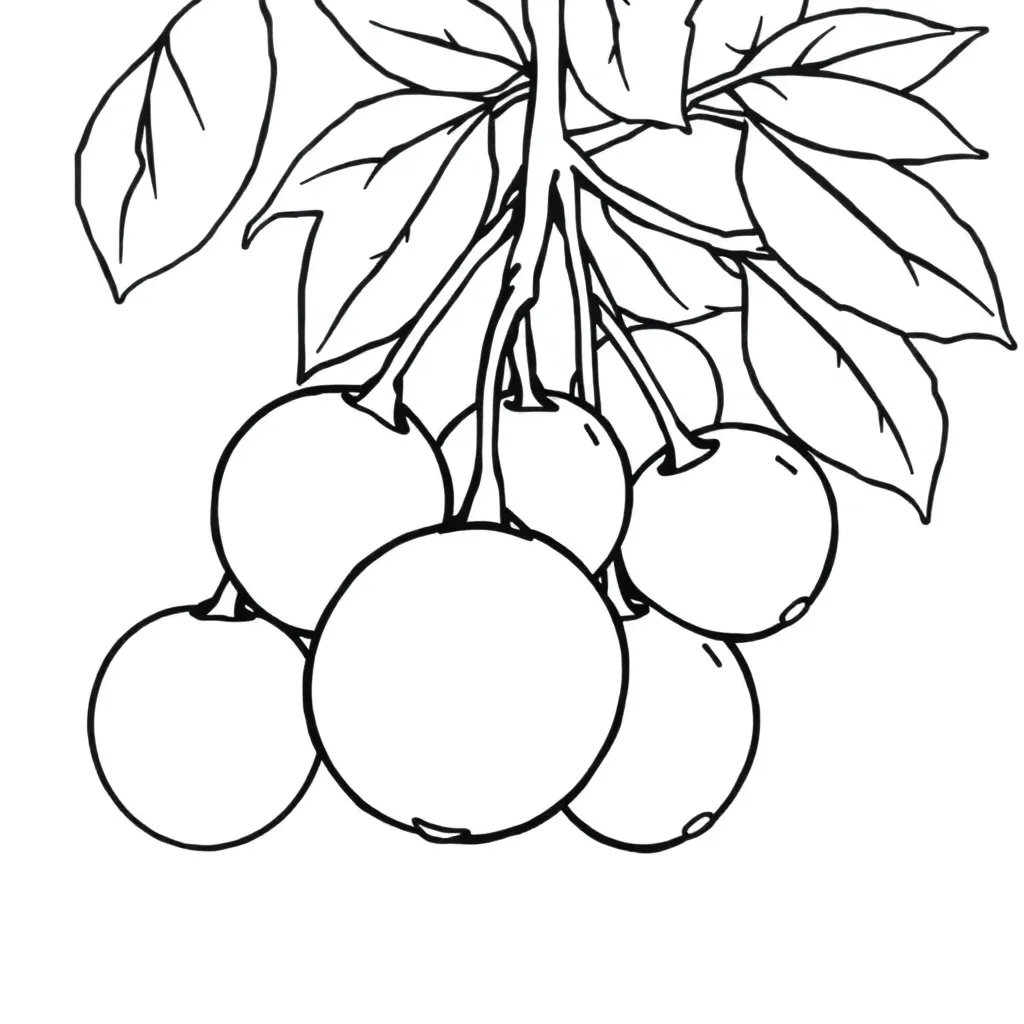 Fruits coloring page