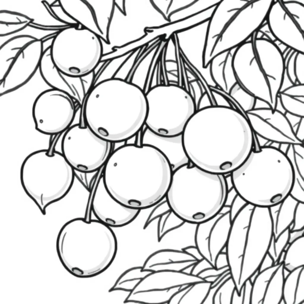 Fruits coloring page