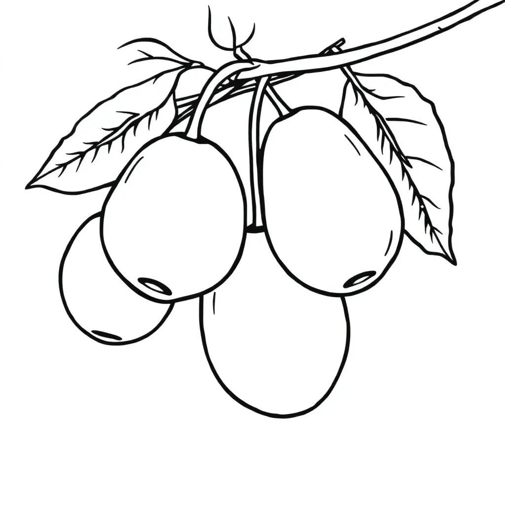 Fruits coloring page