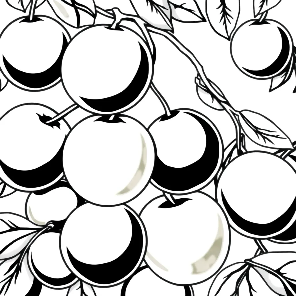 Fruits coloring page