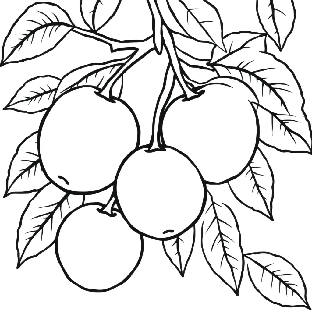 Fruits coloring page