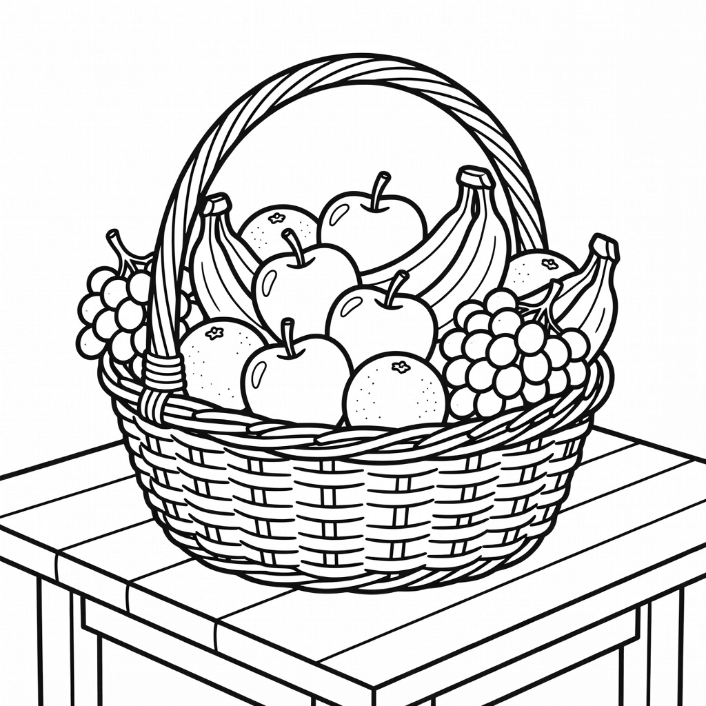 Fruits coloring page