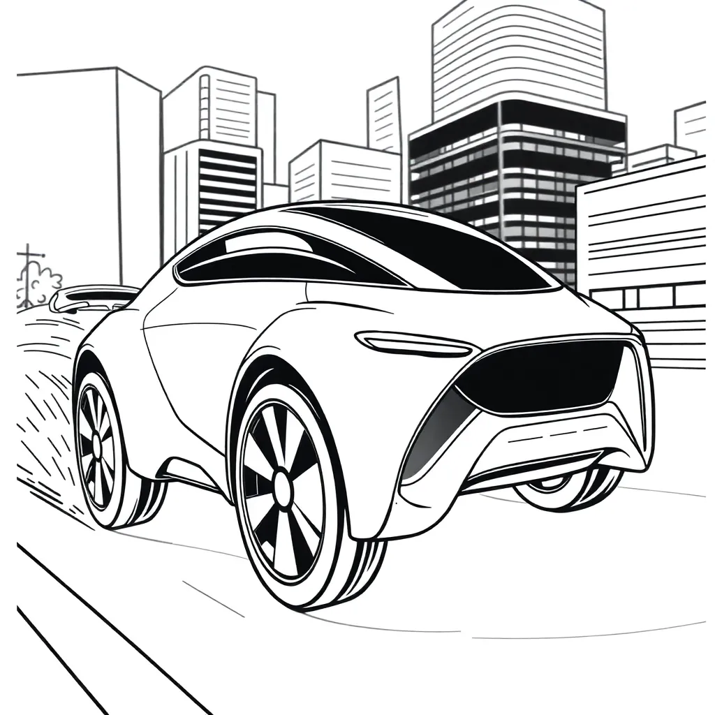 Future Vehicle coloring page