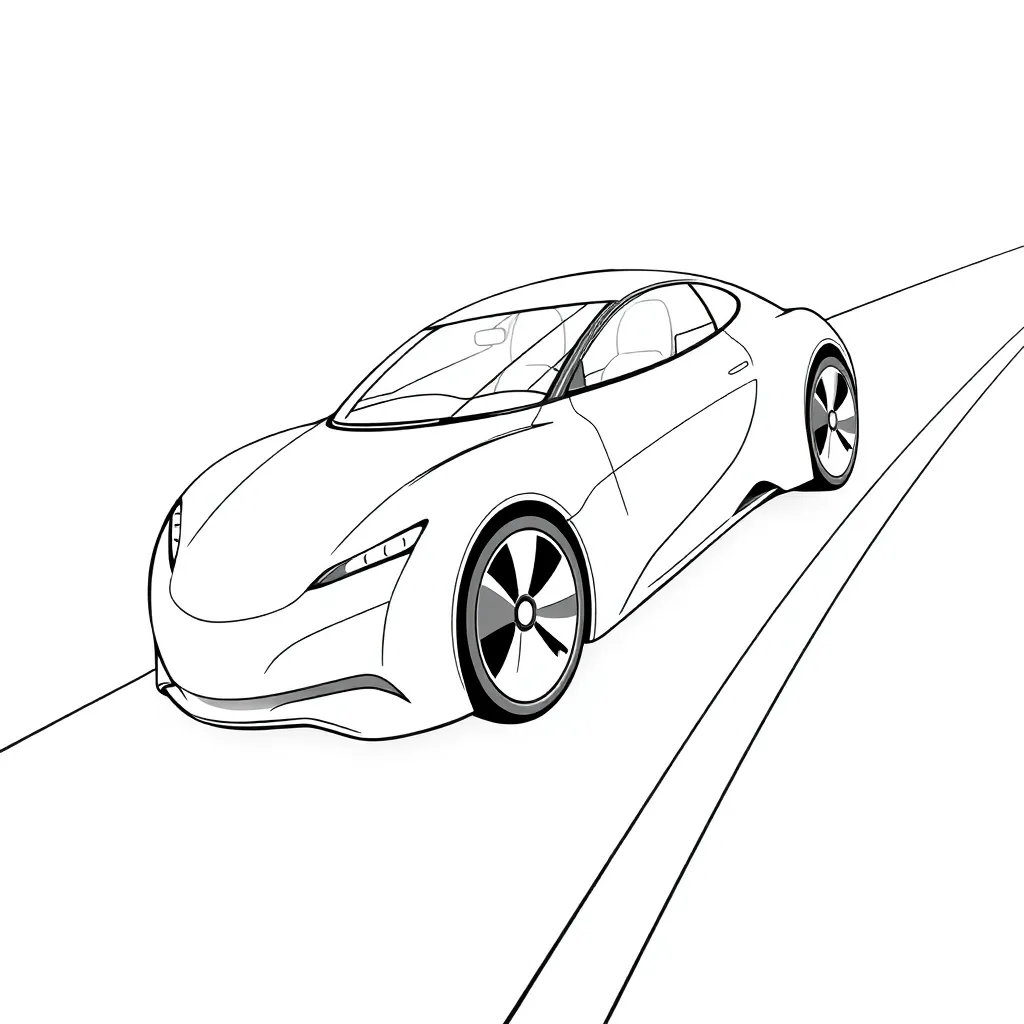 Future Vehicle coloring page
