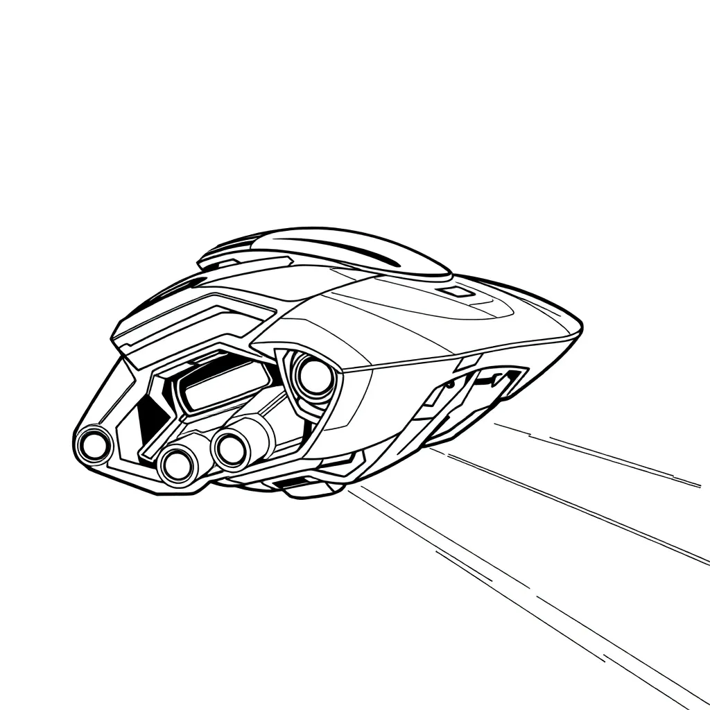 Future Vehicle coloring page