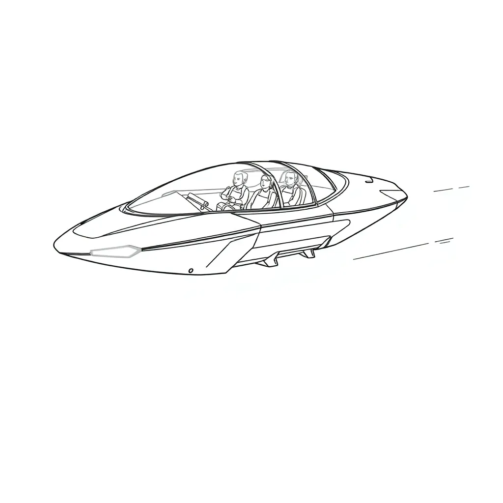 Future Vehicle coloring page