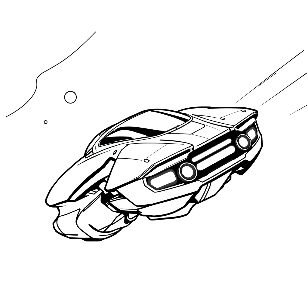 Future Vehicle coloring page
