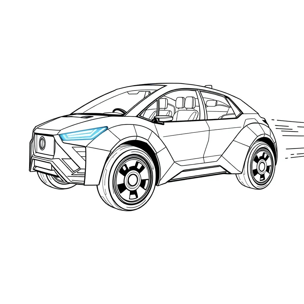 Future Vehicle coloring page