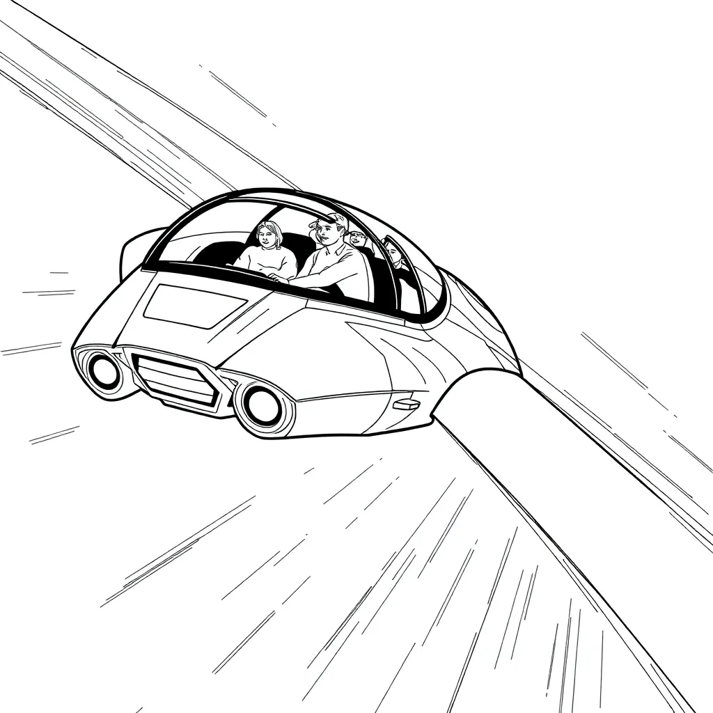 Future Vehicle coloring page