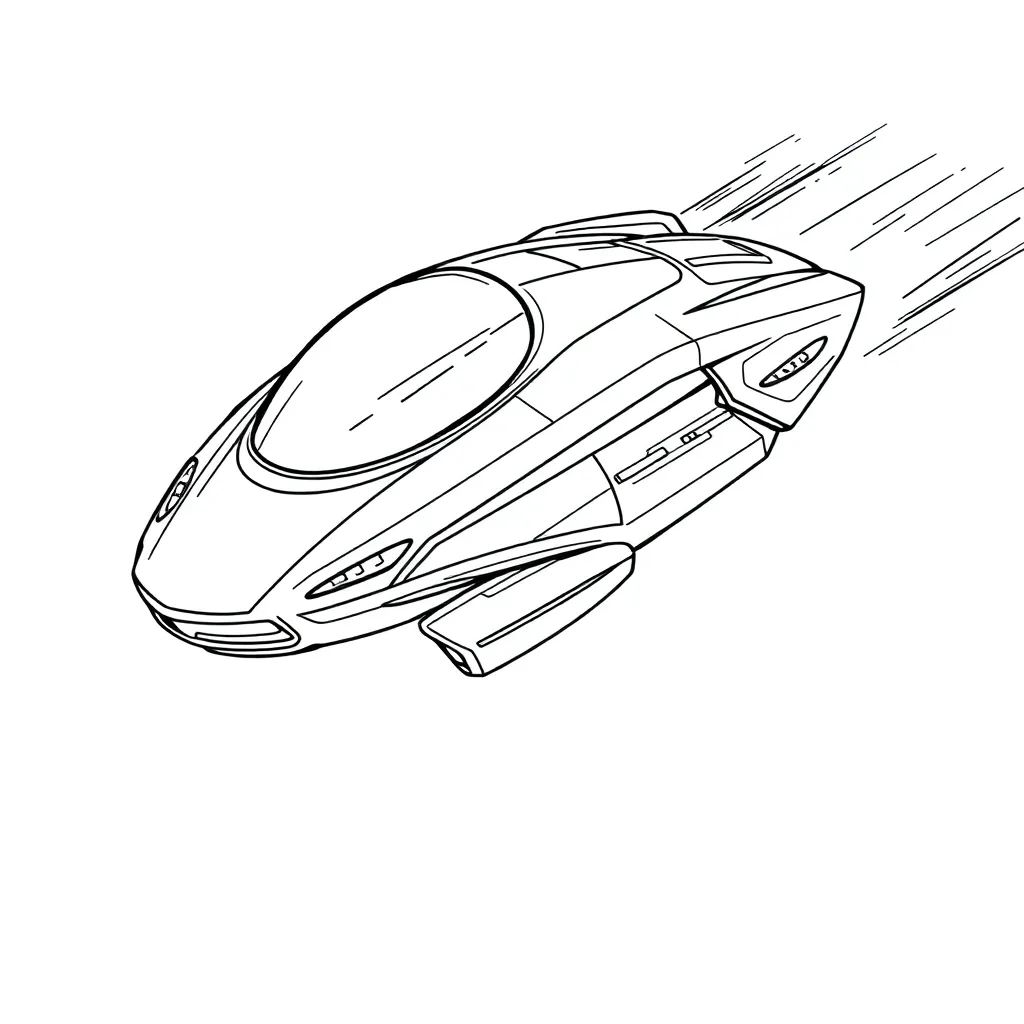 Future Vehicle coloring page