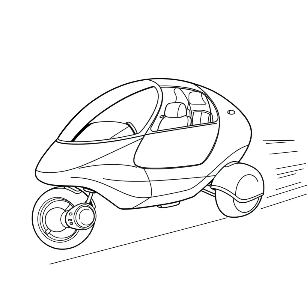 Future Vehicle coloring page