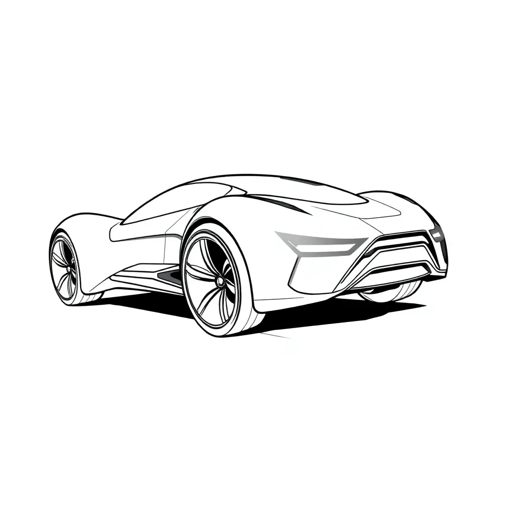 Future Vehicle coloring page