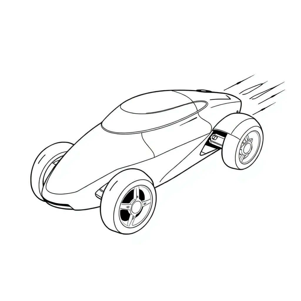 Future Vehicle coloring page