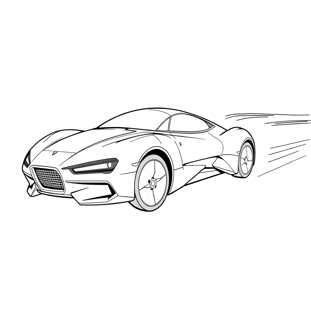 Future Vehicle coloring page