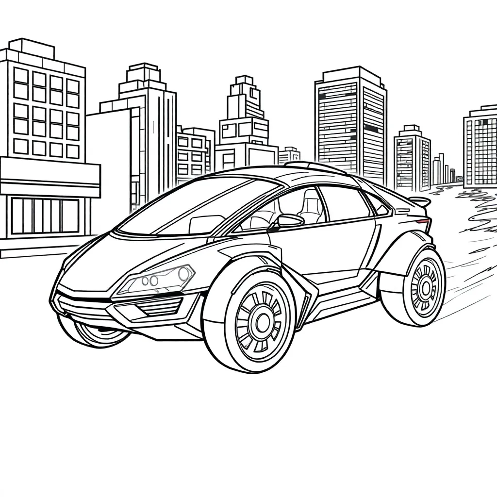 Future Vehicle coloring page