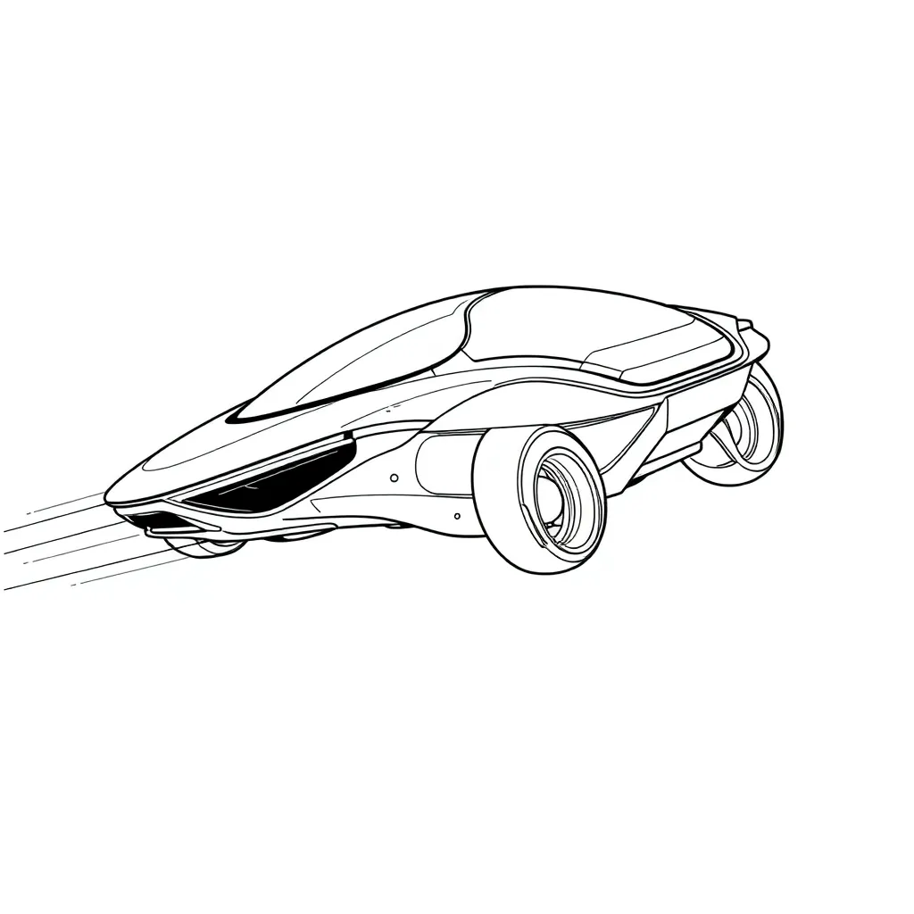 Future Vehicle coloring page