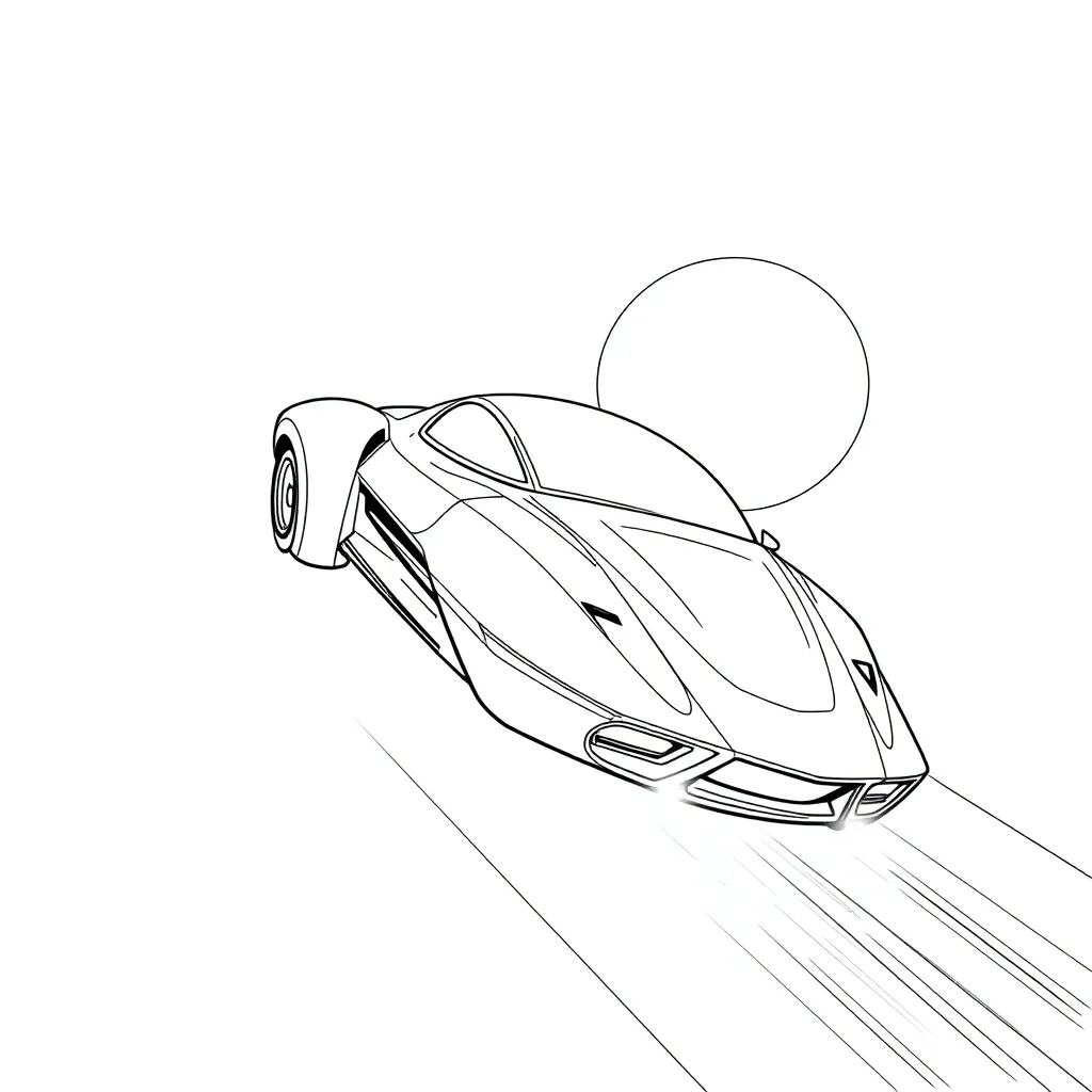 Future Vehicle coloring page
