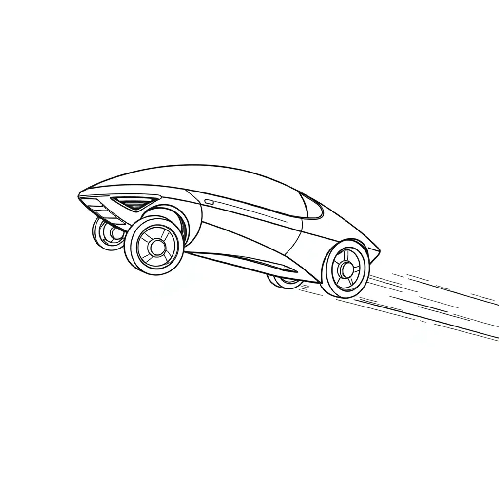 Future Vehicle coloring page