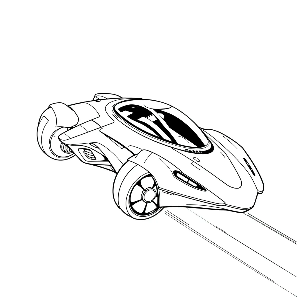 Future Vehicle coloring page
