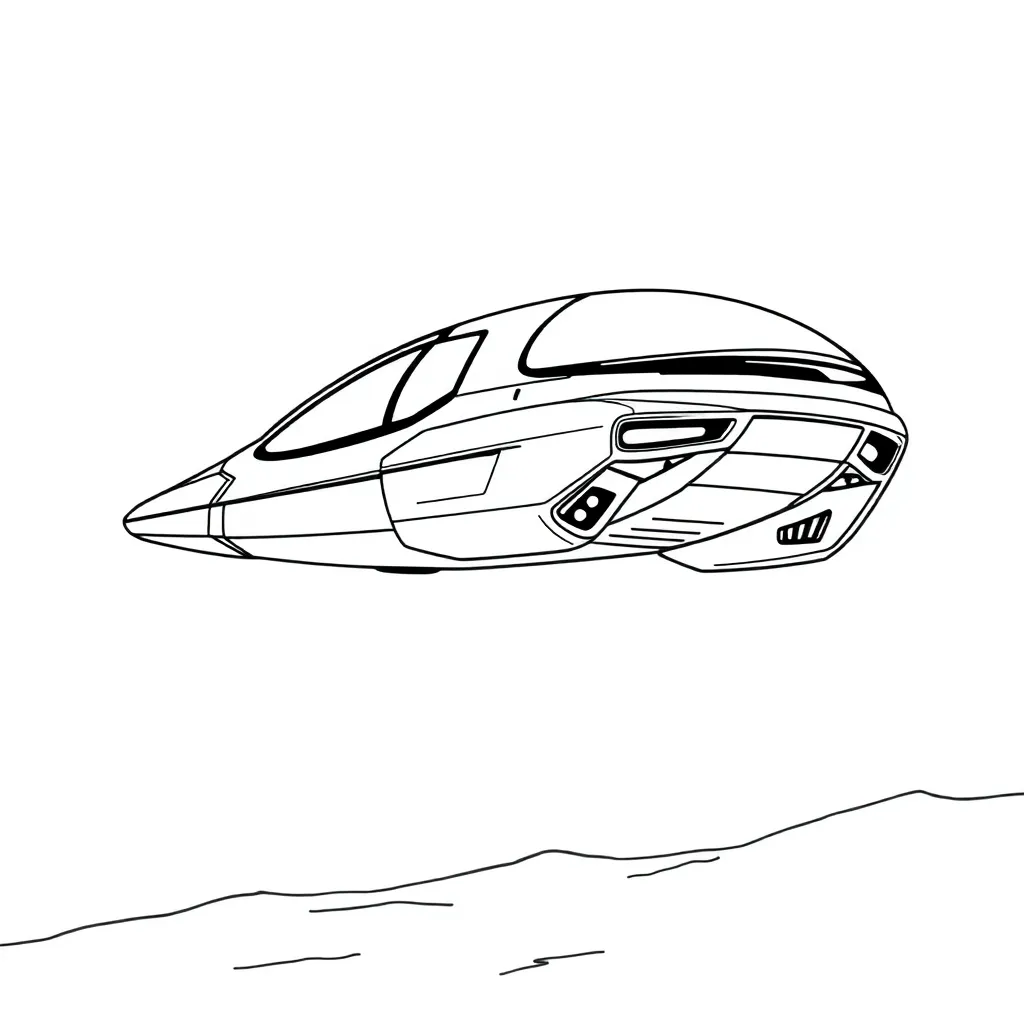 Future Vehicle coloring page