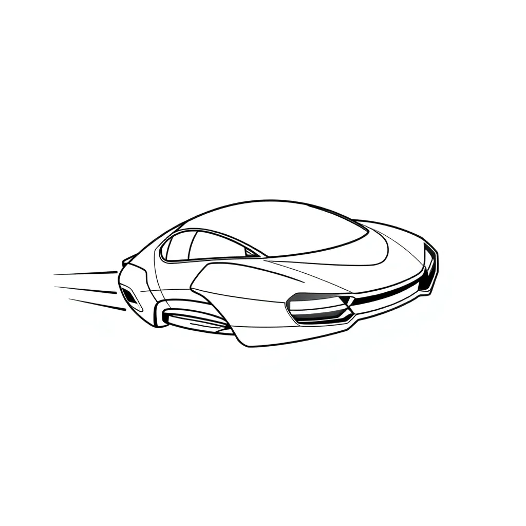 Future Vehicle coloring page