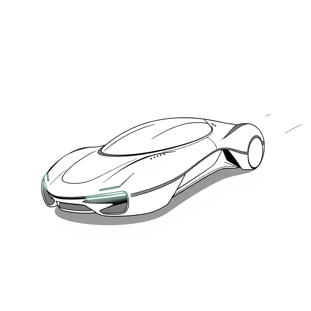 Future Vehicle coloring page