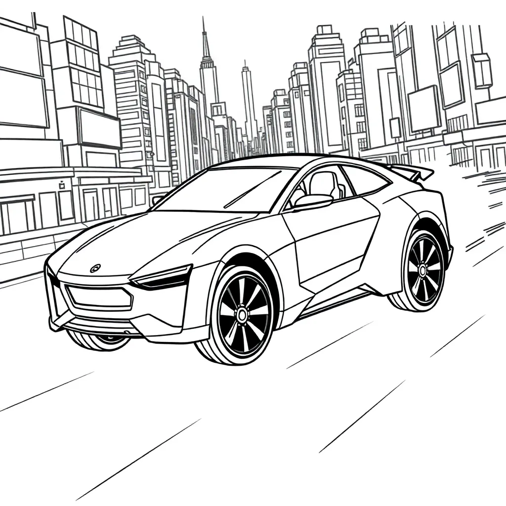 Future Vehicle coloring page