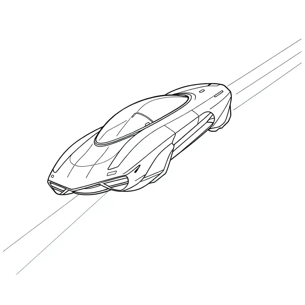 Future Vehicle coloring page