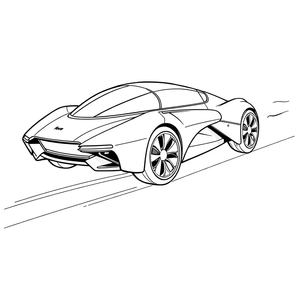 Future Vehicle coloring page