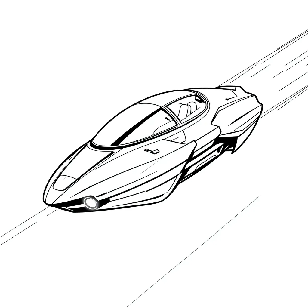 Future Vehicle coloring page