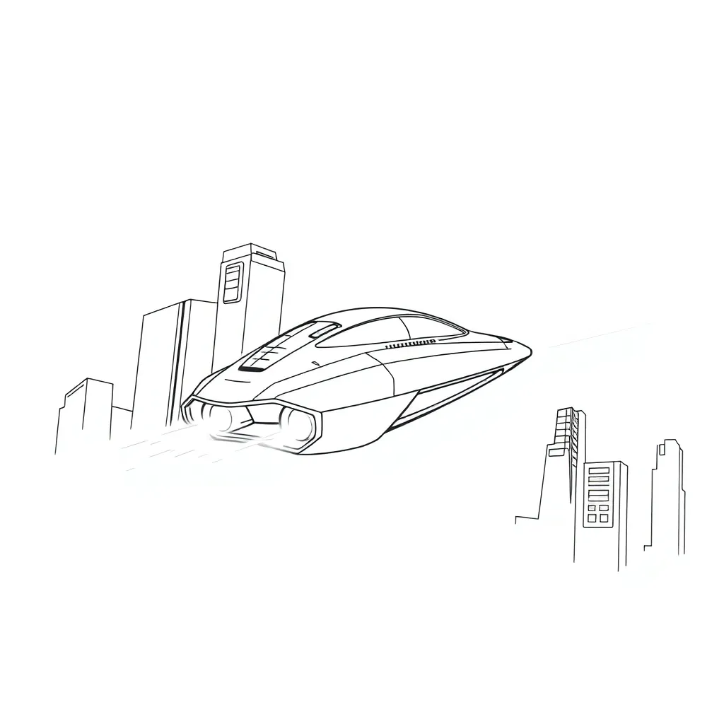 Future Vehicle coloring page