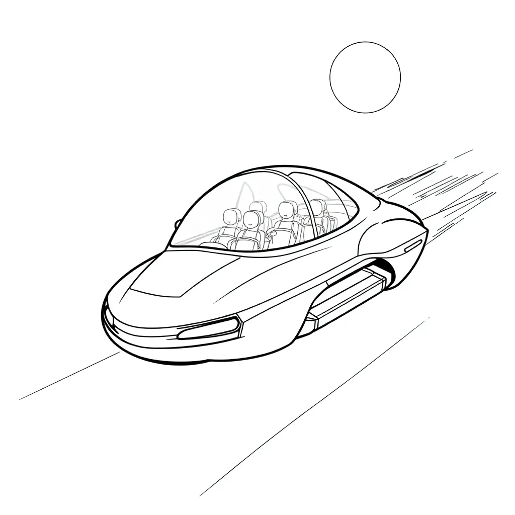 Future Vehicle coloring page