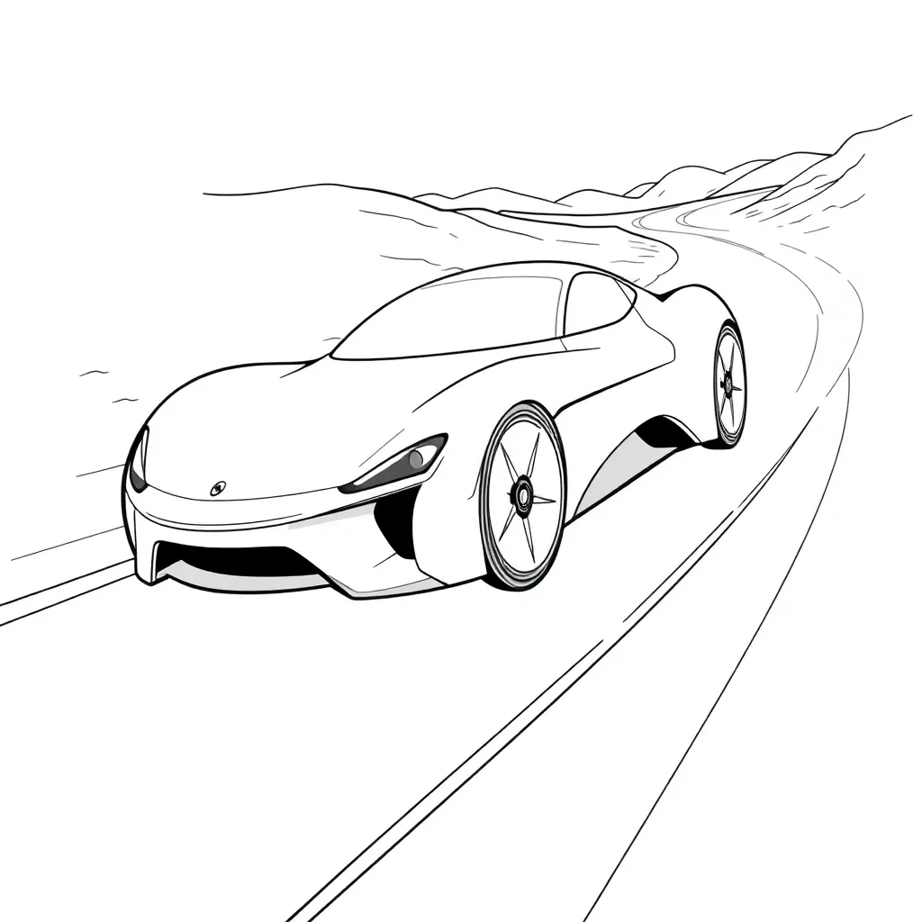 Future Vehicle coloring page
