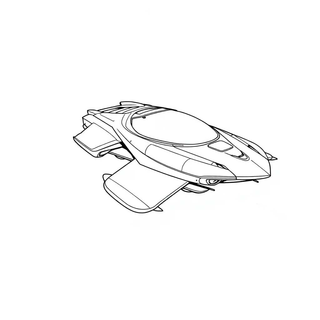 Future Vehicle coloring page