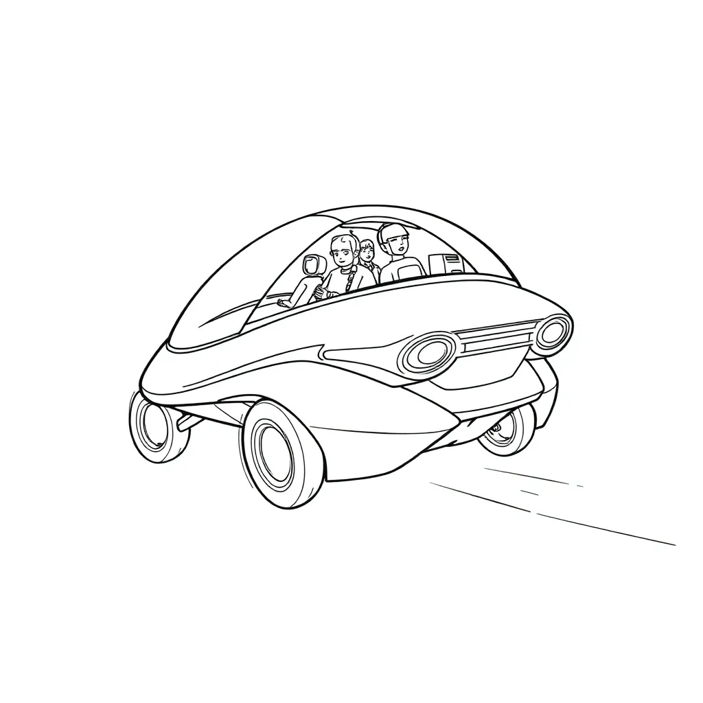 Future Vehicle coloring page