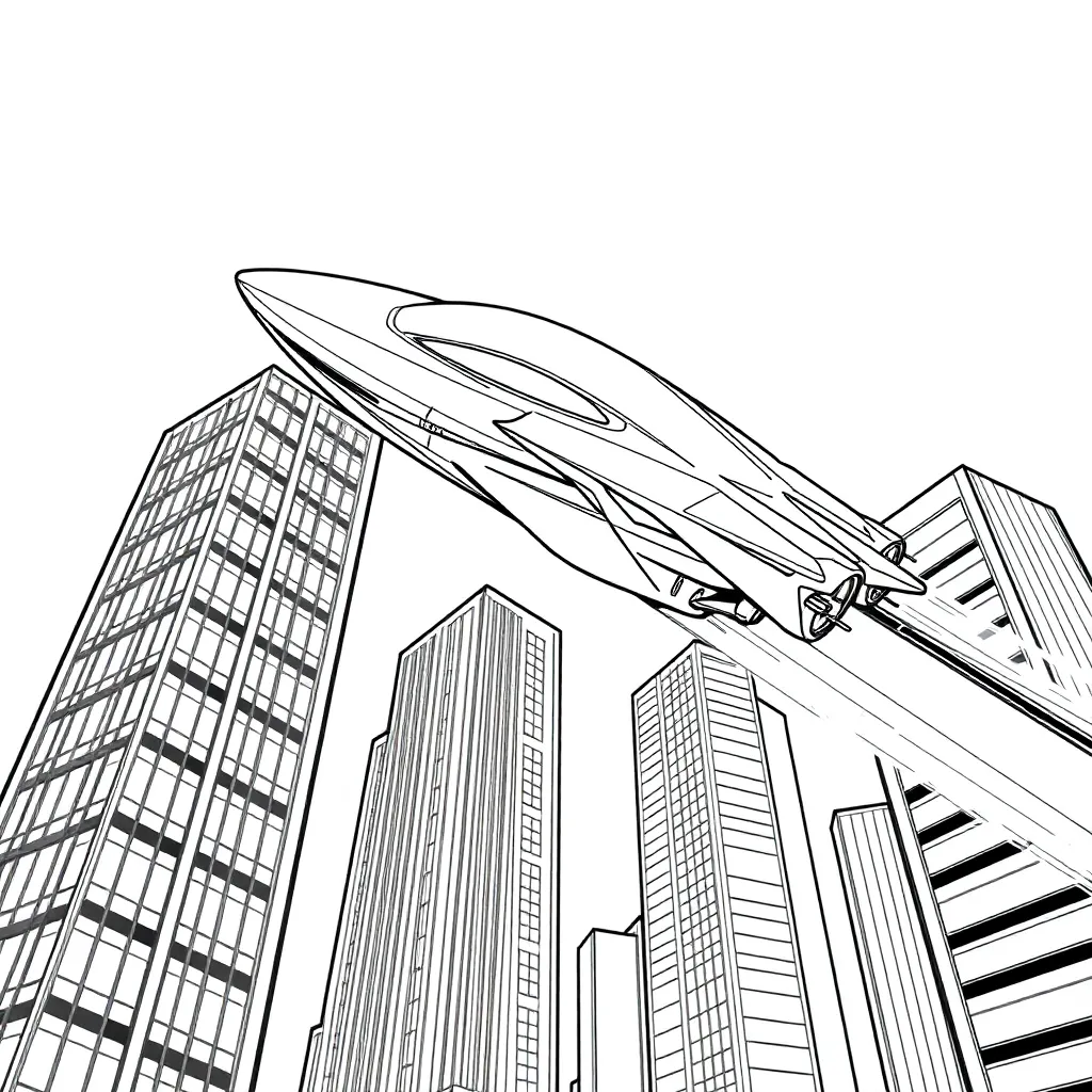 Future Vehicle coloring page