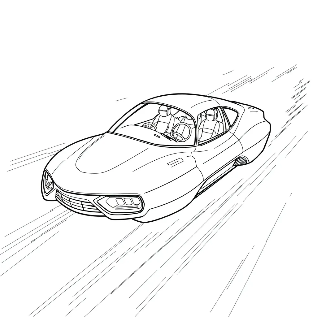 Future Vehicle coloring page