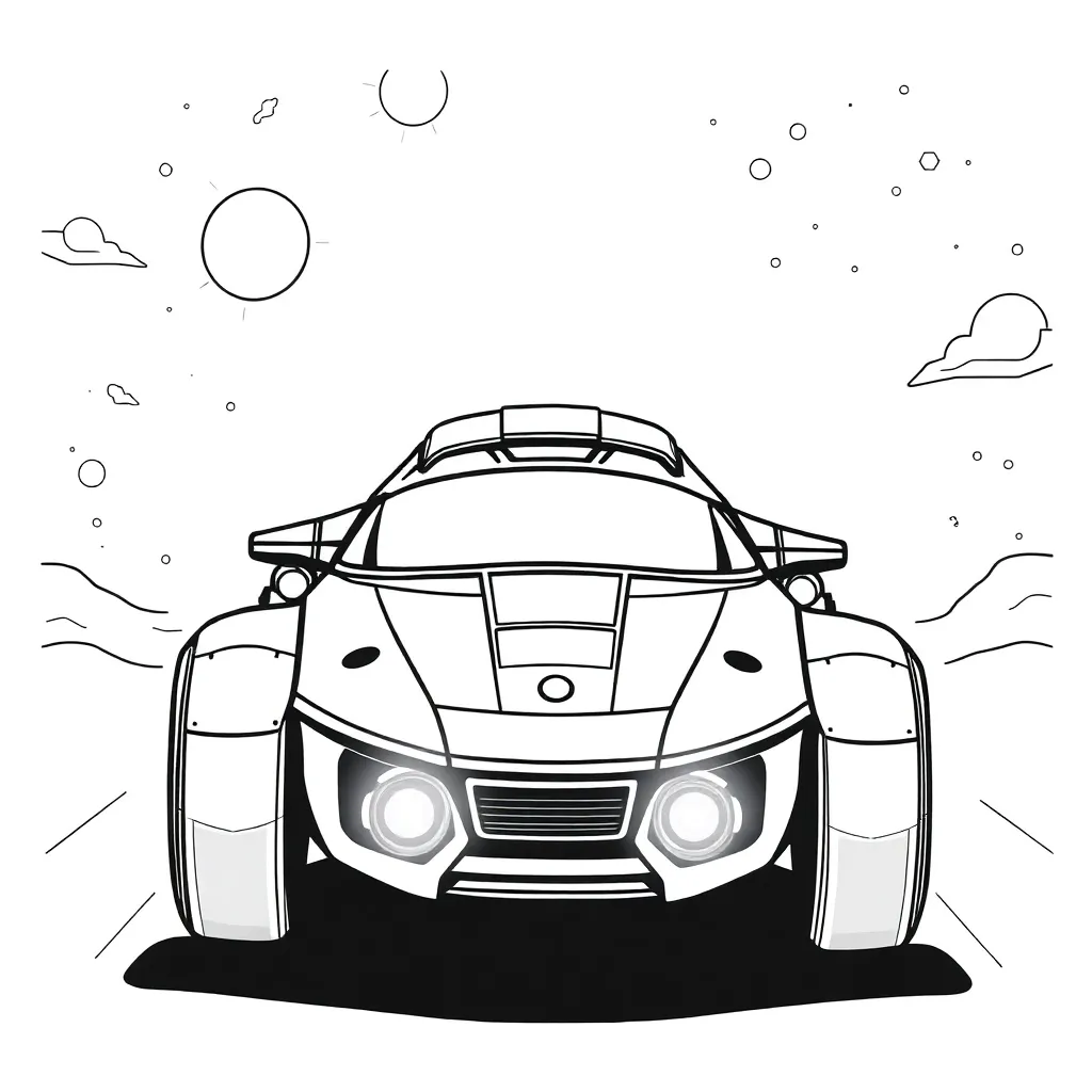 Future Vehicle coloring page