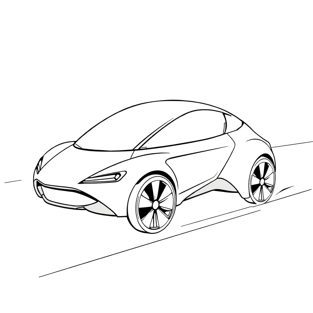 Future Vehicle coloring page