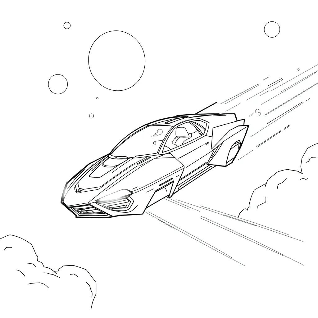 Future Vehicle coloring page